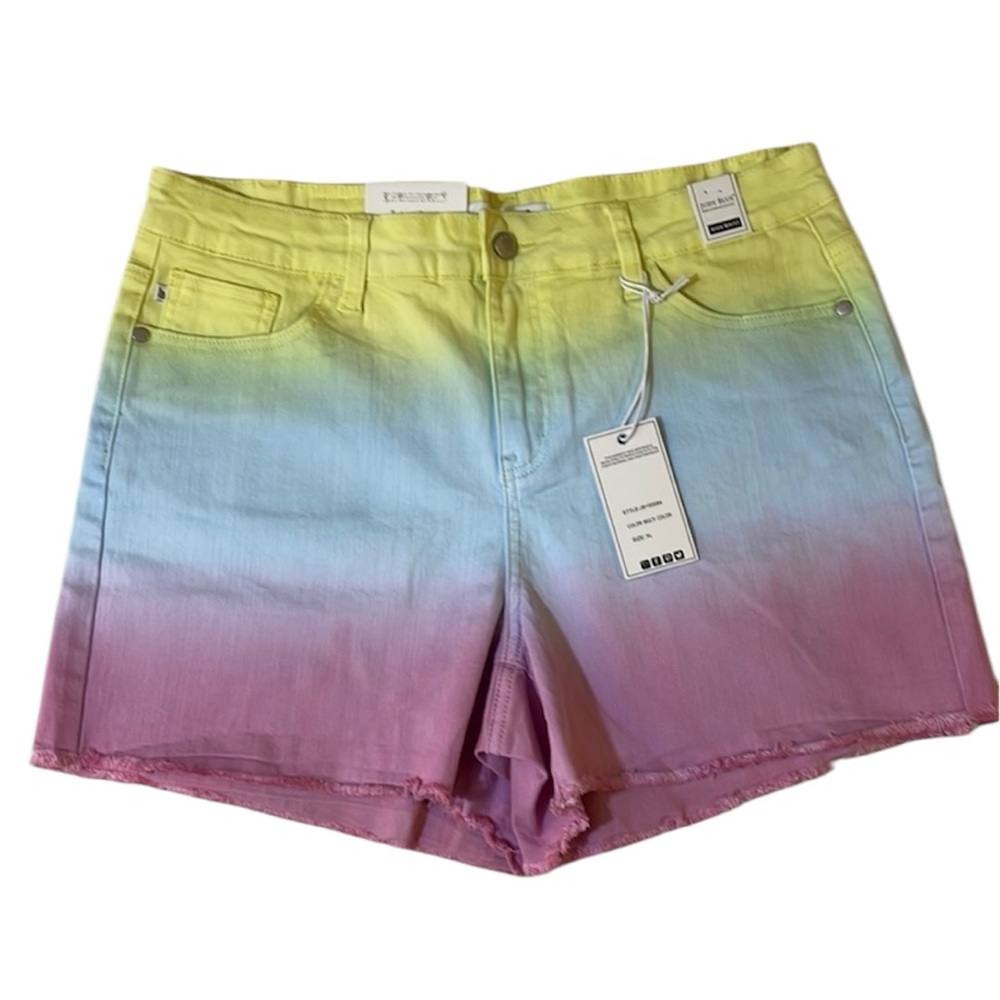 NWT Judy Blue High Waisted Rainbow‎ Shorts